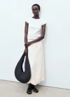 Mango Long Balloon Skirt Ecru