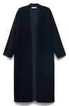 Mango Long Cardigan In Blue