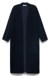 Mango Long Cardigan In Blue