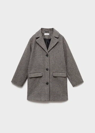 Mango Manteau Long Drap De Laine Marron - Enfants - 13-14 Ans -  Kids In Gray