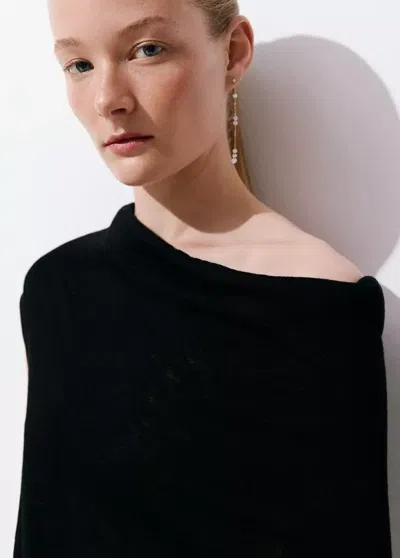 Mango Long Crystal Earrings In Gold