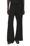 Mango Long Flare Leg Pants In Metallic