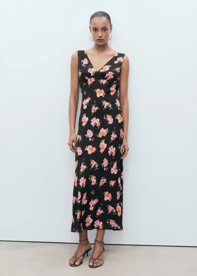 Mango Long Floral Dress