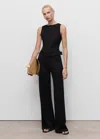 Mango Combinaison Ceinture Boucle Noir - Femme - Xl -  In Black