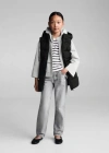 Mango Waistcoat Black In Black