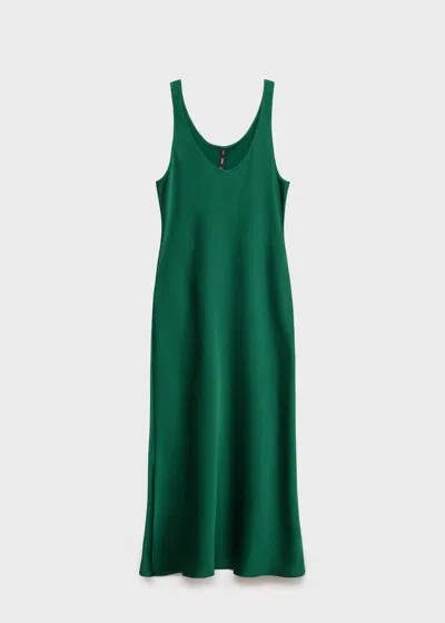 Mango Robe Longue Satinée Vert - Femme - M -  In Green