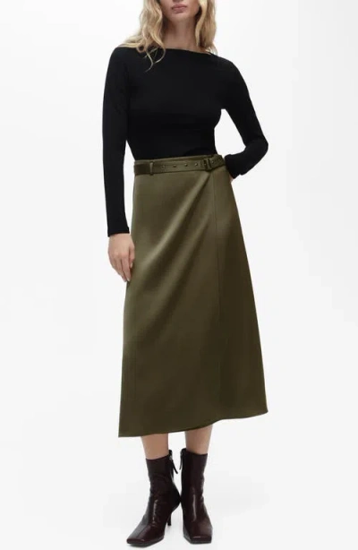 Mango - Robe Kaki - Xs - Femme In Khaki