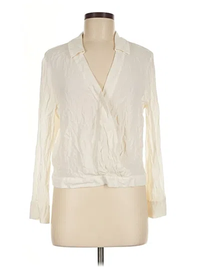 Pre-owned Mango Long Sleeve Blouse In Ivory