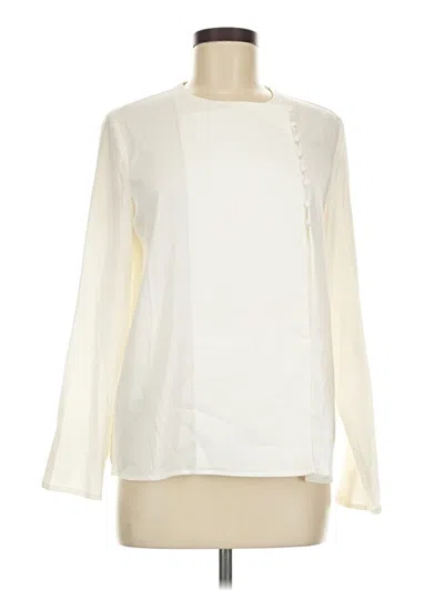 Pre-owned Mango Long Sleeve Blouse In Ivory