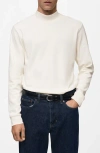 Mango Long Sleeve Cotton Mock Neck T-shirt