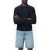 Mango Men's Micro-structured Cotton Polo Shirt In Blue