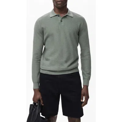 MANGO MANGO LONG SLEEVE PIQUÉ POLO