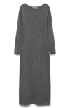 Mango Long Sleeve Sweater Dress In Medium Heather Grey