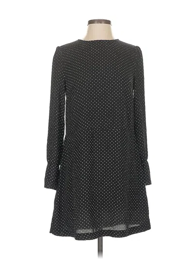 Pre-owned Mango Long Sleeve Top Black Keyhole Neckline Tops