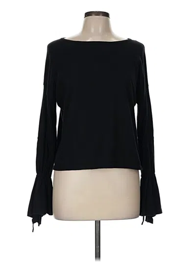 Pre-owned Mango Long Sleeve T-shirt In Black