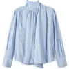 Mango Women's Foulard Textured Blouse In Blue