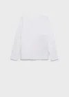 Mango Kids' Long-sleeved T-shirt With Pocket White