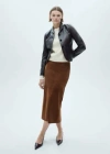 Mango Long-sleeved Wool Sweater Ecru