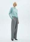 Mango Long-sleeved Wool Sweater Sky Blue