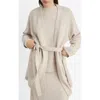 Mango Tie Front Longline Cardigan