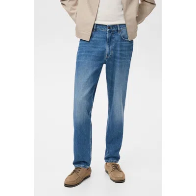 Mango Lore Tapered Straight Leg Jeans In Blue