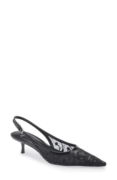 Mango Lorio Slingback Kitten Heel Pump In Black