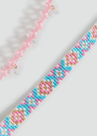 Mango Kids' 2 Pack Of Necklaces Coral Red