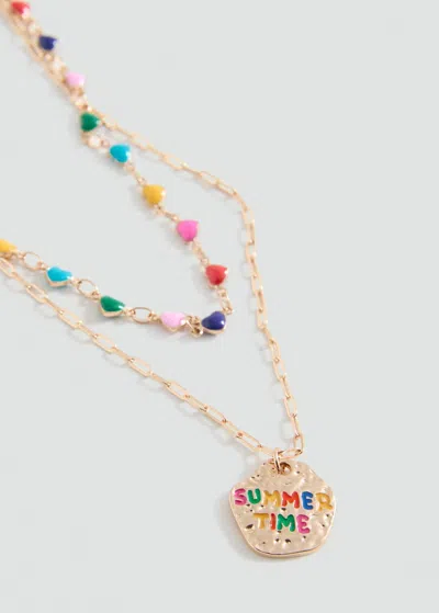 Mango Kids' 2 Pack Of Necklaces Gold