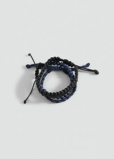 Mango Lot 3 Bracelets Bleu Marine - Enfants - Taille Unique -  Kids In Black
