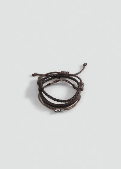 Mango Lot 3 Bracelets Marron - Enfants - Taille Unique -  Kids In Metallic