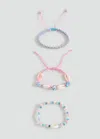 Mango Pack Of 3 Bracelets Pink