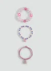 Mango Lot 3 Bracelets Rose - Enfants - Taille Unique -  Kids In Multi