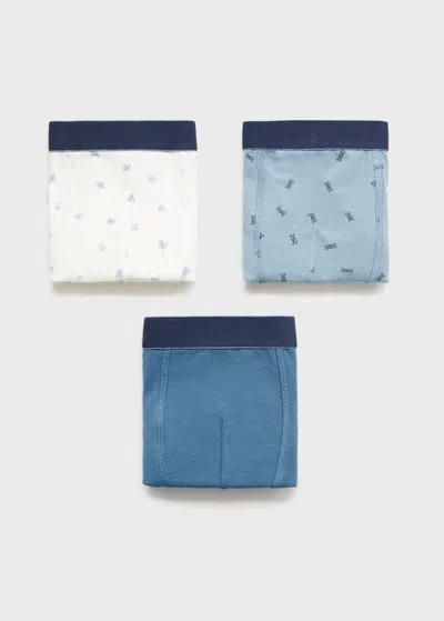 Mango Kids' 3-pack Combined Briefs Blue