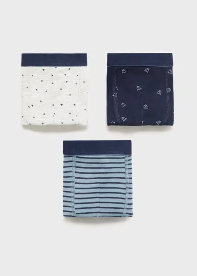 Mango Kids' 3-pack Combined Briefs Blue
