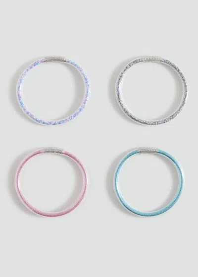Mango Kids' Pack Of 4 Bracelets Silver