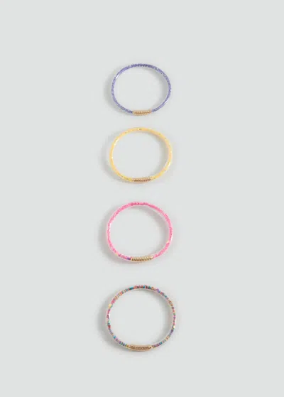 Mango Kids' Pack Of 4 Bracelets Gold