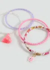 Mango Pack Of 4 Bracelets Pink
