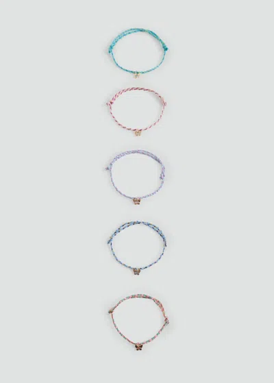 Mango Kids' Pack Of 5 Bracelets Pink