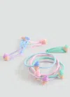 Mango Pack Of Hairpins And Hair Bands Pink