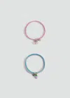 Mango Pack Of 2 Wristbands Pink