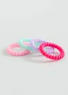 Mango Pack Of 4 Scrunchies Pink