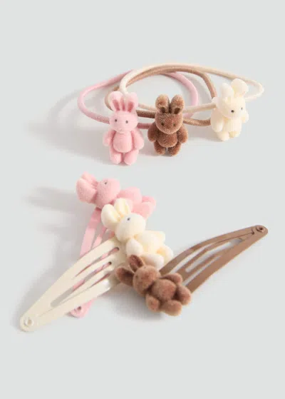 Mango Lot Élastiques Et Barrettes Sable - Enfants - Taille Unique -  Kids In Multi