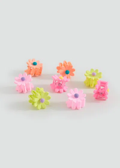 Mango Kids' Pack Of Hair Clips Yellow