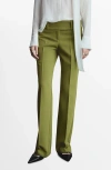 Mango Trousers Green In Green