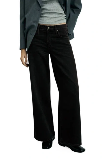 MANGO MANGO LOW RISE WIDE LEG JEANS