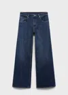Mango Wide Leg Jeans In Blue