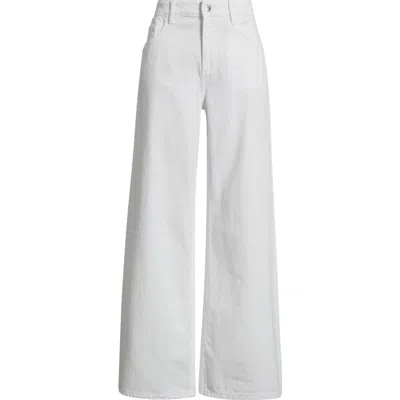 Mango Low Rise Wide Leg Jeans In White