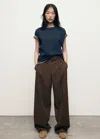 Mango Pantalon Wide Leg À Taille Basse Marron - Femme - 54 -  In Brown