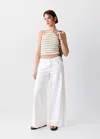 Mango Low Waist Jeans In White