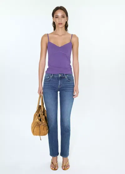 Mango Low-rise Skinny Jeans In Medium Blue
